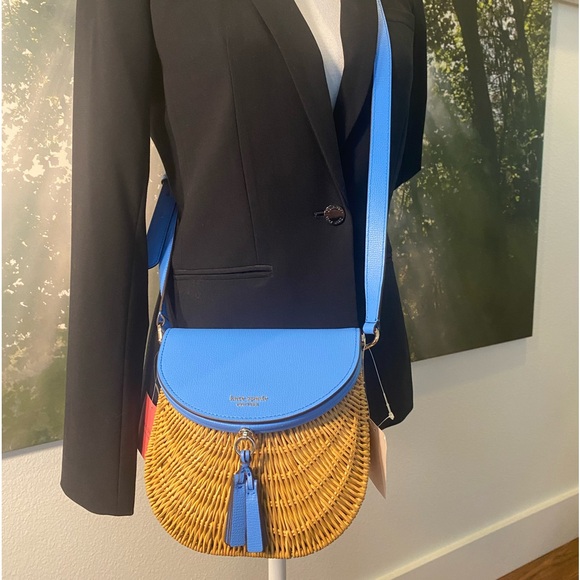 NWT Kate Spade Catch Wicker Crossbody Bag - Picture 13 of 13